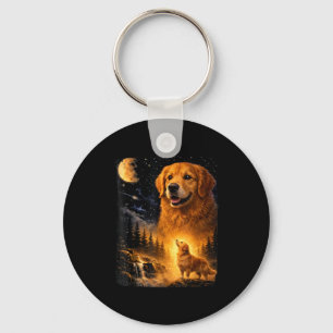 Chaveiro Cachorro Golden Retriever dos Anos 90 Uivando Para