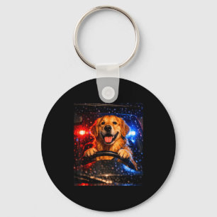 Chaveiro Cachorro golden retriever fofo dirigindo piada de 