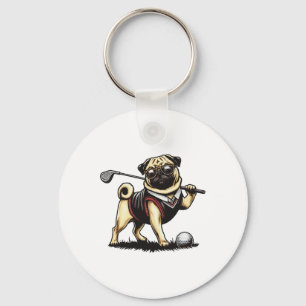 Chaveiro Cachorro Jogando Golfe