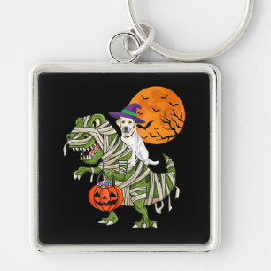 Chaveiro Cachorro   Labrador Retriever Riding Mummy T Rex