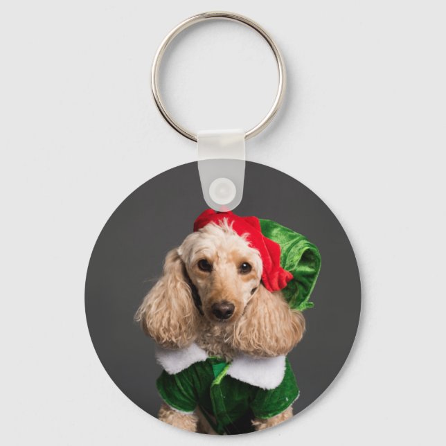 Chaveiro Cachorro na Figurina de Elf (Frente)