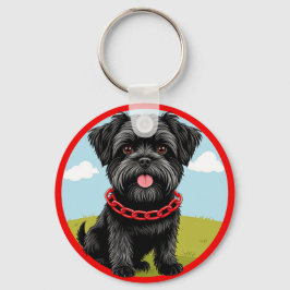 Chaveiro Cachorro Negro Cachorro Vermelho com Estilo de Car