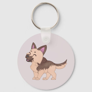 Chaveiro Cachorro Pastor Alemão Kawaii