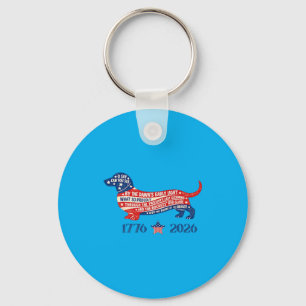 Chaveiro Cachorro Patriótico Dachshund Weenie Wiener Americ