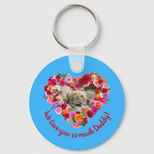 Chaveiro Cachorro Personalizado, Gato, Coração de Rosa de D