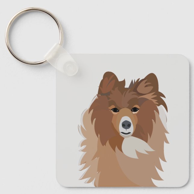 Chaveiro Cachorro Pet Sheltie Cachorro  (Frente)