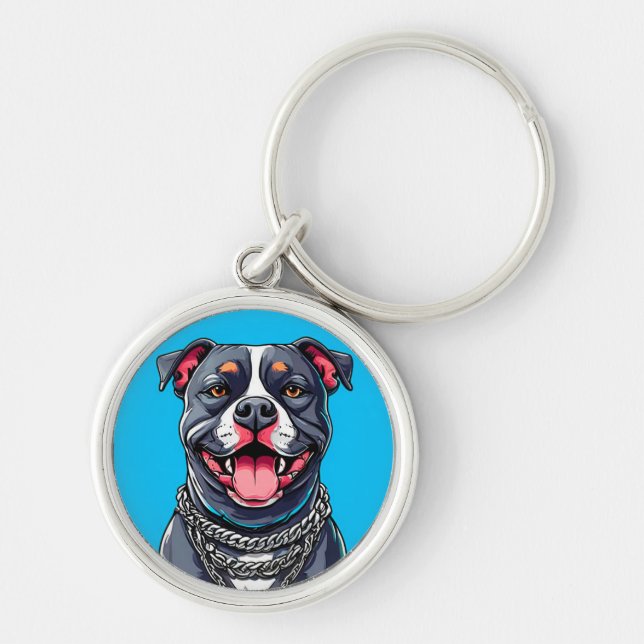 Chaveiro Cachorro Pitbull (Frente)