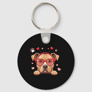 Chaveiro Cachorro Pitbull Engraçado Coração Cabeça Dia dos