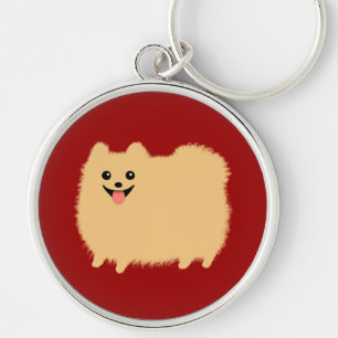 Chaveiro Cachorro Pomerânia Feliz - Pom Super Fofo