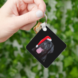 Chaveiro Cachorro Preto Fofo do Papai Noel Natal Labrador E