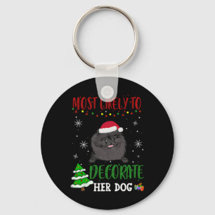 Chaveiro Cachorro Preto Pomerânia Natal Mais Provável Decor