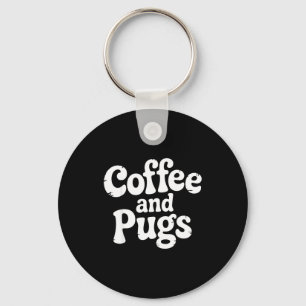 Chaveiro Cachorro Pug Fofo Fã de Café Dono de Estimação Ama