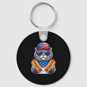 Chaveiro cachorro quente 4 de julho gato scottish fold engr