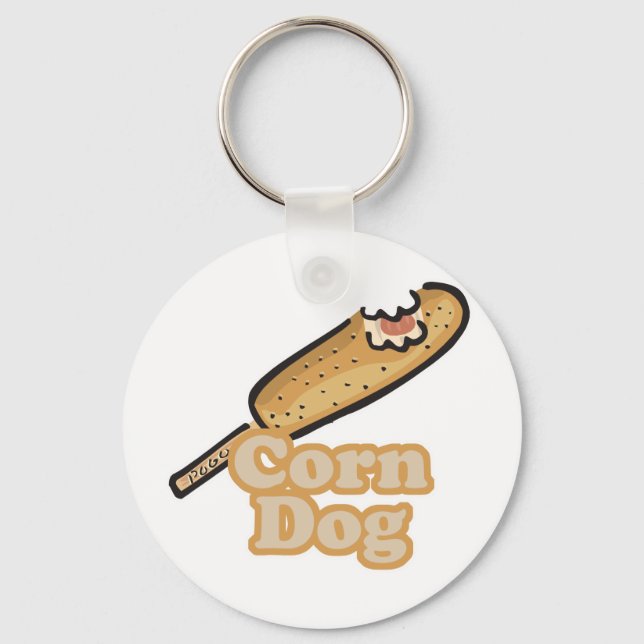 Chaveiro cachorro-quente de milho (Frente)