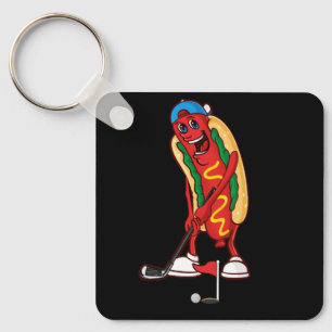 Chaveiro Cachorro Quente Engraçado Cachorro Cachorro Golfe