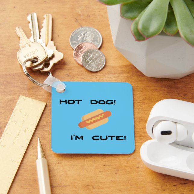 Chaveiro Cachorro Quente Sou Bonito Personalizado com Nome (Mesa)