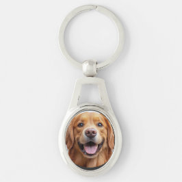 Chaveiro Cachorro Retriever Dourado Feliz Sorridente