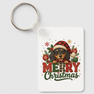Chaveiro Cachorro Salsicha Fofo Feliz Natal