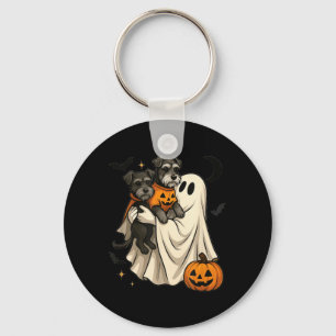 Chaveiro Cachorro Schnauzer Miniatura Fantasma Halloween
