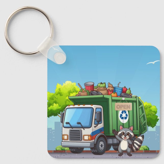Chaveiro Cachorro simpático e caminhão de "comida" (Frente)