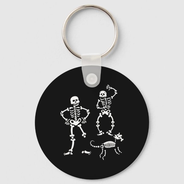 Chaveiro Cachorro Skeleton Correndo Festa de Figurino de Ha (Frente)