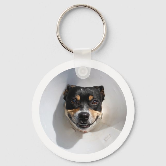 Chaveiro Cachorro sorridente engraçado (Frente)
