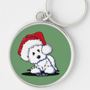 Chaveiro Cachorro Westie dos Papais noeis KiniArt