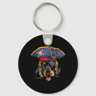 Chaveiro Cachorro Wiener Pirata Dachshund Preto Engraçado H