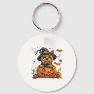 Chaveiro Cachorro Yorkie Abóbora Halloween Dia de Ação de G