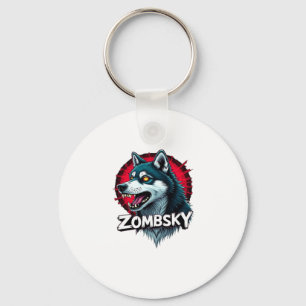 Chaveiro Cachorro Zumbi Siberian Husky Sibe Roupas de Hallo