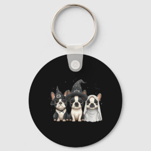 Chaveiro Cachorros Boston Terrier de Halloween Fofos com Ch