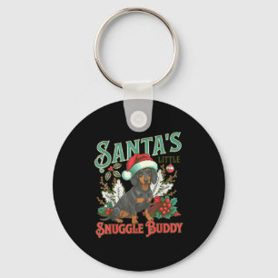 Chaveiro Cachorros Dachshund Fofos Luzes de Natal Santa Fér