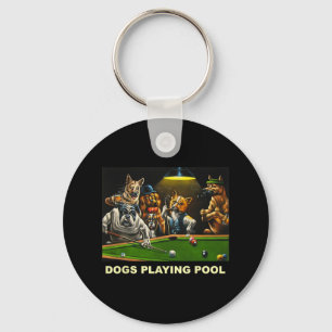 Chaveiro Cachorros Jogando Arte Piscina Cachorros Cachorros