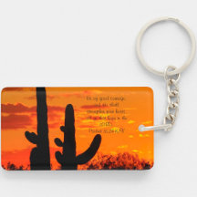 Cactos De Saguaro arizona Com Sol Laranja Brilhant
