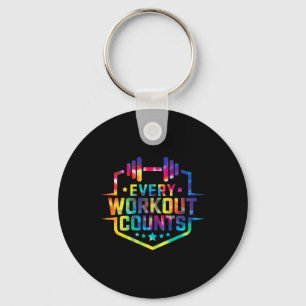Chaveiro Cada Workout Conta Engraçada Ditos De Gym Motivara