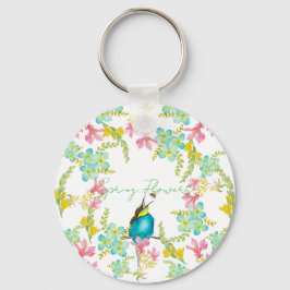 Chaveiro Cadeado de flores de primavera