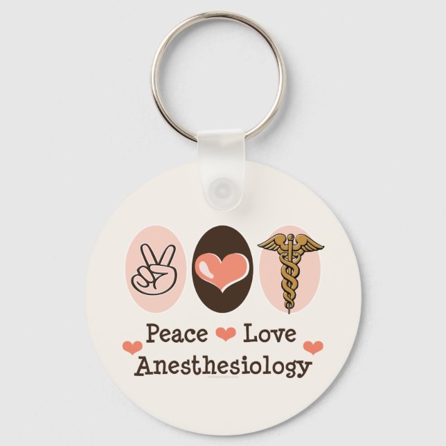 Chaveiro Cadeia-chave da Anestesiologia do Amor pela Paz (Frente)