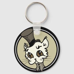 CHAVEIRO CADEIA CHAVE DE CHAVE DE CHAVE DE GATO DE ESTILO D