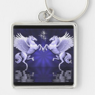 Chaveiro Cadeia-Chave de Reflexões de Pegasus Azul