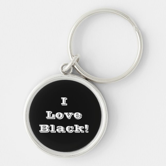 Chaveiro Cadeia-chave I Love Black (Frente)