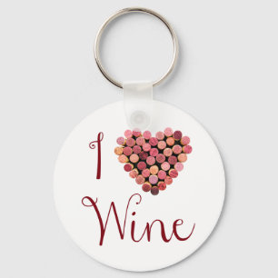 Chaveiro Cadeia de Caracteres do Coração de Vinho