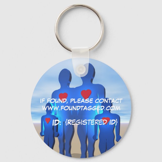 Chaveiro Cadeia de Chave da Família Segura (Frente)