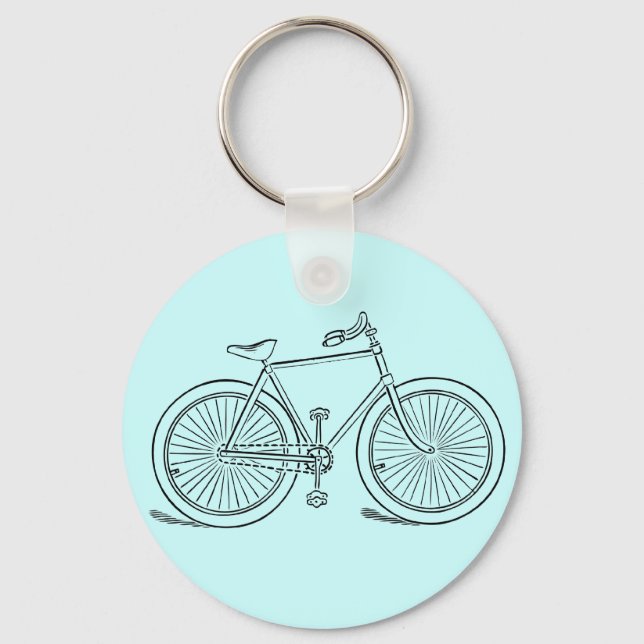 Chaveiro Cadeia de Chave de Bicicleta Vintage (Frente)