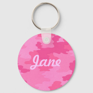 Chaveiro Cadeia de Chave de Camuflagem Cor-de-Rosa Escuro P