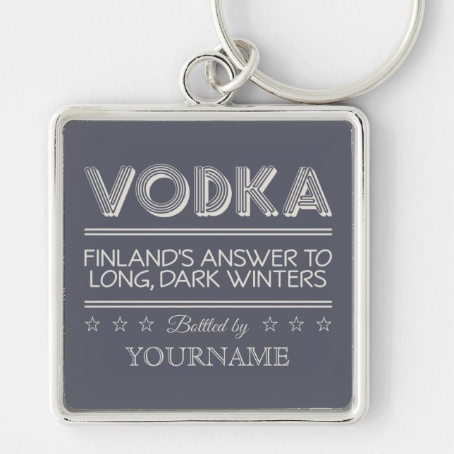 Chaveiro Cadeia de chave de cor personalizada VODKA (Frente)