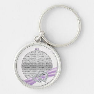 Chaveiro Cadeia de Chave de Fita de Lavanda de Corações P