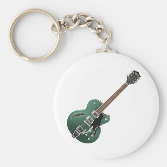 Chaveiro Cadeia de Chave de Violão Verde (Frente)