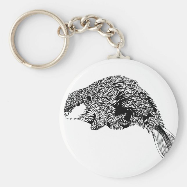 Chaveiro Cadeia de Chave do Beaver (Frente)