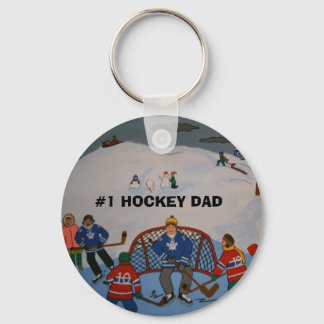 Chaveiro Cadeia de chave do PAI HOCKEY nº 1