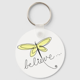 Chaveiro Cadeia de Chave Dragonfly Amarela